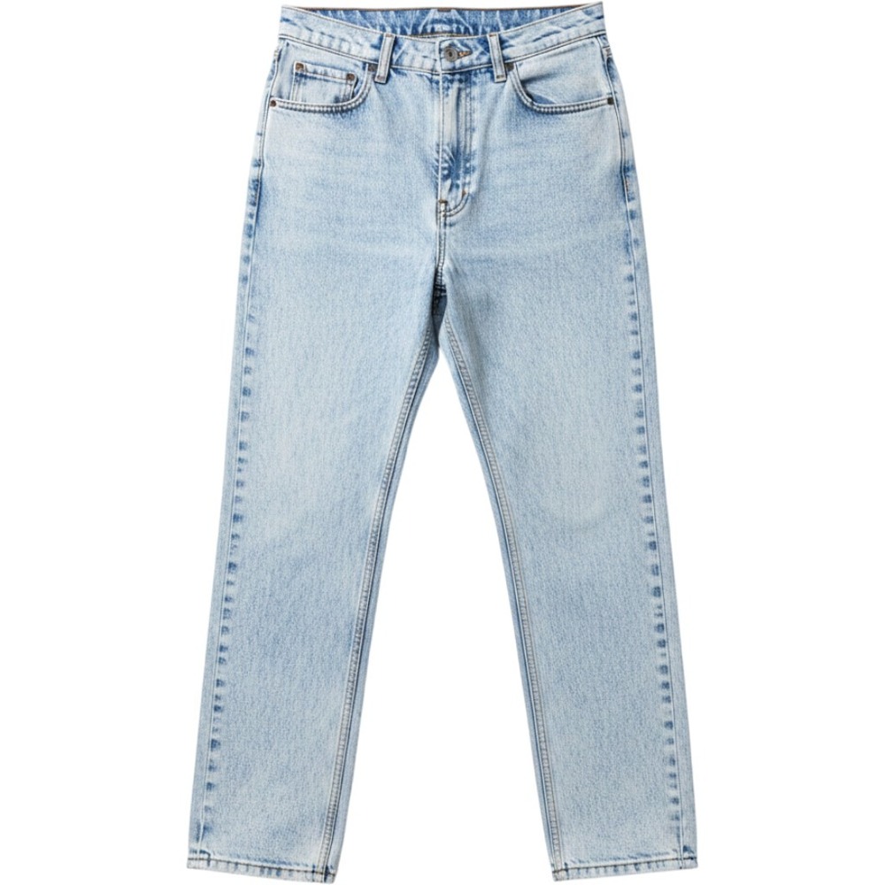 Vintage Levis 550 High Waisted Acid Wash Straight Leg Jeans Light Blue Size 14